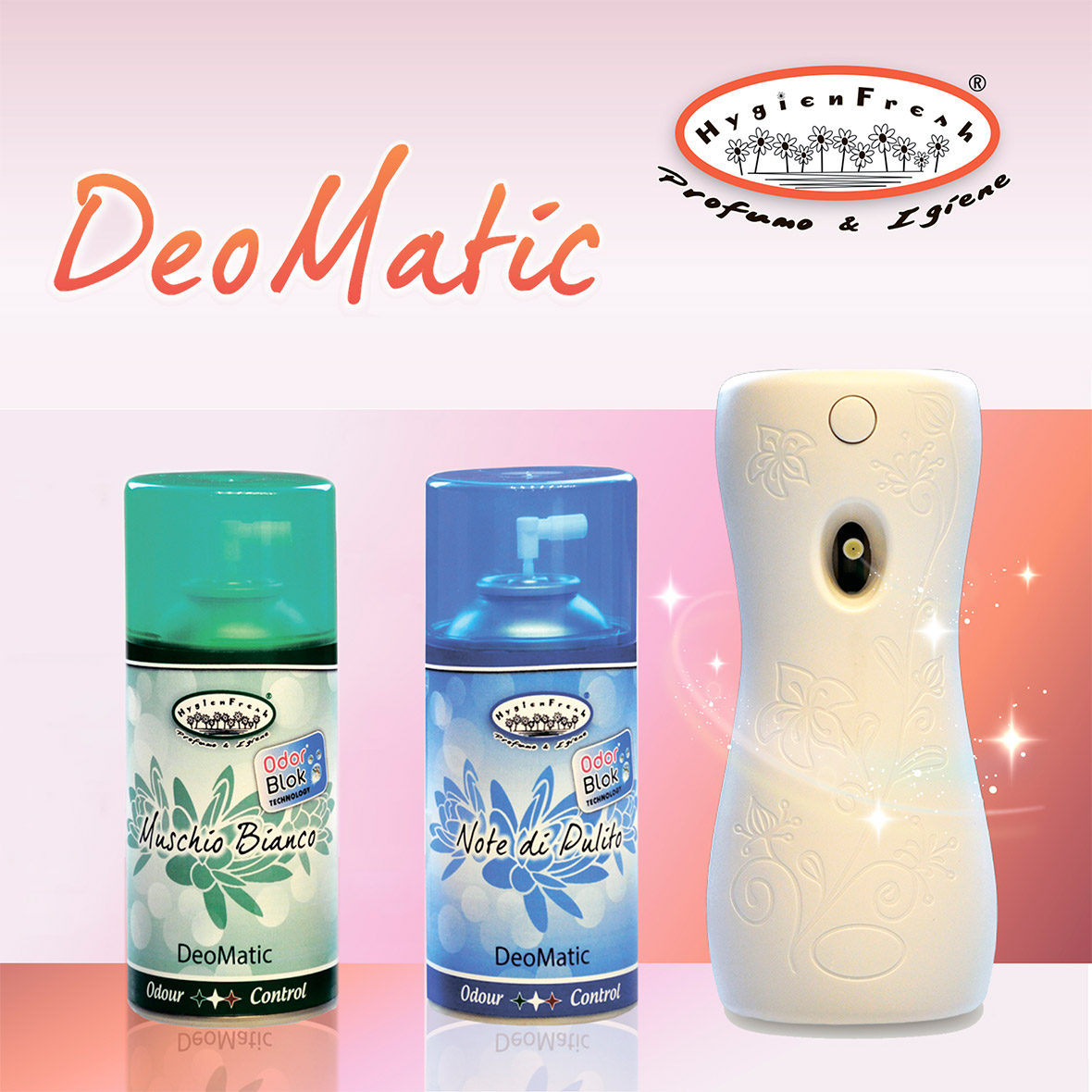 DeoMatic наполнит помещение приятным ароматом и устранит неприятные запахи 